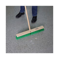 Boardwalk Floor Broom Head, 3" Green Flagged Recycled PET Plastic Bristles, 24" Brush