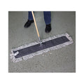 Boardwalk Disposable Dust Mop Head w/Sewn Center Fringe, Cotton/Synthetic, 36w x 5d, White