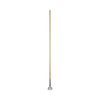 Boardwalk Clip-On Dust Mop Handle, Lacquered Wood, Swivel Head, 1" dia x 60", Natural