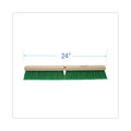 Boardwalk Floor Broom Head, 3" Green Flagged Recycled PET Plastic Bristles, 24" Brush