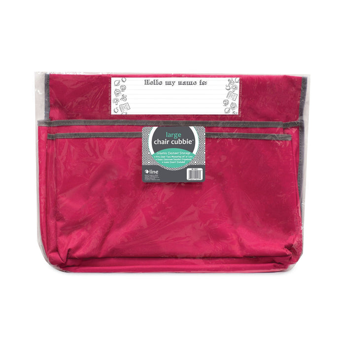 C-Line Chair Cubbies for Most Classroom Chair Styles, Large, 18" x 13.25", Fabric/Vinyl, Sunset Red