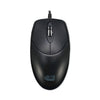 Adesso Three-Button Desktop Optical Scroll USB Mouse, USB 2.0, Left/Right Hand Use, Black