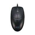 Adesso Three-Button Desktop Optical Scroll USB Mouse, USB 2.0, Left/Right Hand Use, Black
