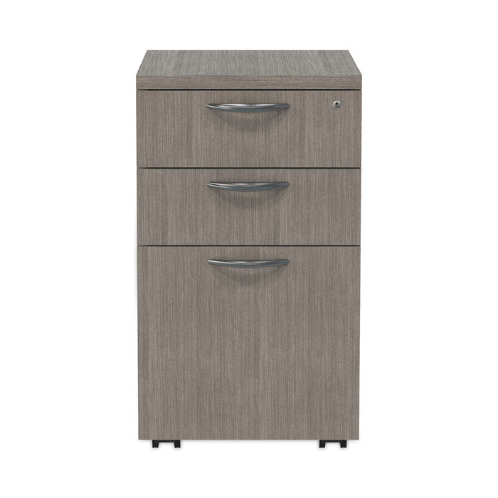 Alera Valencia Series Mobile Pedestal File, Left/Right, 3-Drawer: Box/Box/File, Legal/Letter, Gray, 15.88 x 20.5 x 28.39