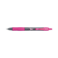 Pilot G2 Premium Breast Cancer Awareness Gel Pen, Retractable, Fine 0.7 mm, Black Ink, Translucent Pink Barrel, Dozen