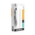 Zebra bLen Gel Pen, Retractable, Fine 0.7 mm, Black Ink, White Barrel, Dozen