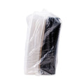 Dart Creative Carryouts Hinged Plastic Hot Deli Boxes, Medium Snack Box, 18 oz, 6.22 x 5.9 x 2.1, Black/Clear, 200/Carton