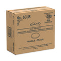 Dart Non-Vented Container Lids, Clear, Plastic, 100/Pack, 10 Packs/Carton