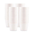 Dart Double Wrapped Paper Bucket, Unwaxed, 83oz, White, 100/Carton