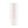 Dart Double Wrapped Paper Bucket, Unwaxed, 83oz, White, 100/Carton
