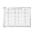 Flipside Framed Calendar Dry Erase Board, 24 x 18, White, Silver Aluminum Frame