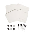 U Brands Single-Sided Dry Erase Lap Board, 12 x 9, White Surface, 6/Pack