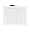 U Brands Magnetic Dry Erase Monthly Calendar, 14 x 11.66, White Surface and Frame