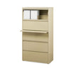 Hirsh Industries Lateral File Cabinet, 5 Letter/Legal/A4-Size File Drawers, Putty, 30 x 18.62 x 67.62