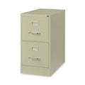 Hirsh Industries Vertical Letter File Cabinet, 2 Letter-Size File Drawers, Putty, 15 x 26.5 x 28.37