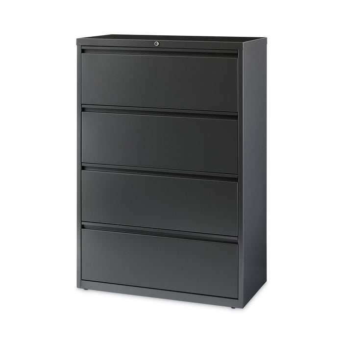 Hirsh Industries Lateral File Cabinet, 4 Letter/Legal/A4-Size File Drawers, Charcoal, 36 x 18.62 x 52.5