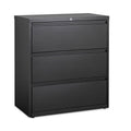 Hirsh Industries Lateral File Cabinet, 3 Letter/Legal/A4-Size File Drawers, Black, 36 x 18.62 x 40.25