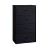 Hirsh Industries Lateral File Cabinet, 4 Letter/Legal/A4-Size File Drawers, Black, 30 x 18.62 x 52.5
