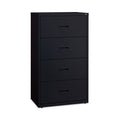 Hirsh Industries Lateral File Cabinet, 4 Letter/Legal/A4-Size File Drawers, Black, 30 x 18.62 x 52.5