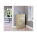 Hirsh Industries Lateral File Cabinet, 4 Letter/Legal/A4-Size File Drawers, Putty, 30 x 18.62 x 52.5