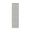Hirsh Industries Vertical Letter File Cabinet, 4 Letter-Size File Drawers, Light Gray, 15 x 26.5 x 52