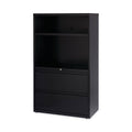 Hirsh Industries Combo File Cabinet, 5 Letter/Legal/A4-Size File Drawers, Black, 36 x 18.62 x 60