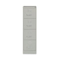 Hirsh Industries Vertical Letter File Cabinet, 4 Letter-Size File Drawers, Light Gray, 15 x 22 x 52
