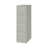 Hirsh Industries Vertical Letter File Cabinet, 4 Letter-Size File Drawers, Light Gray, 15 x 26.5 x 52