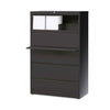 Hirsh Industries Lateral File Cabinet, 5 Letter/Legal/A4-Size File Drawers, Charcoal, 36 x 18.62 x 67.62