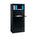Hirsh Industries Lateral File Cabinet, 5 Letter/Legal/A4-Size File Drawers, Black, 30 x 18.62 x 67.62