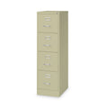 Hirsh Industries Vertical Letter File Cabinet, 4 Letter-Size File Drawers, Putty, 15 x 22 x 52