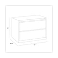 Hirsh Industries Lateral File Cabinet, 2 Letter/Legal/A4-Size File Drawers, Putty, 30 x 18.62 x 28