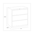Hirsh Industries Lateral File Cabinet, 3 Letter/Legal/A4-Size File Drawers, Charcoal, 36 x 18.62 x 40.25