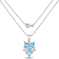 4.65 Carat Genuine Blue Topaz .925 Sterling Silver Pendant by Bids.com