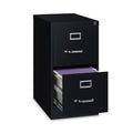 Hirsh Industries Vertical Letter File Cabinet, 2 Letter-Size File Drawers, Black, 15 x 22 x 28.37