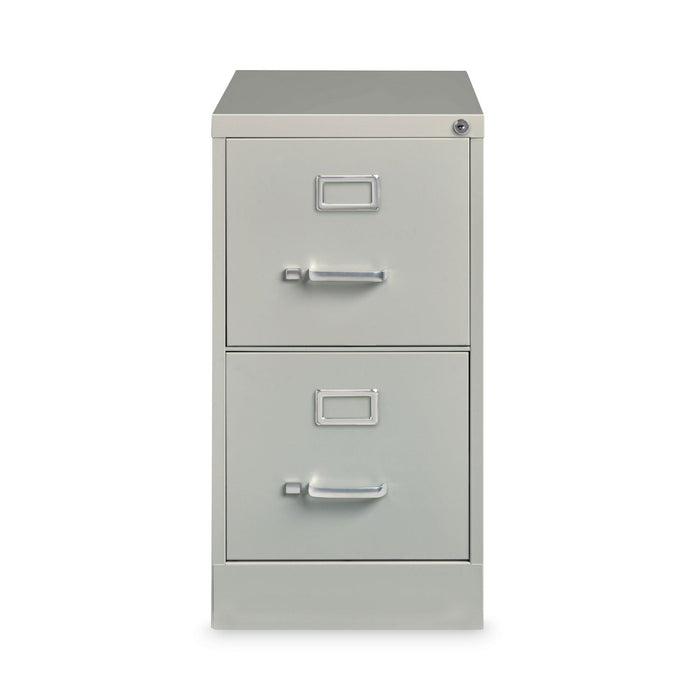 Hirsh Industries Vertical Letter File Cabinet, 2 Letter Size File Drawers, Light Gray, 15 x 26.5 x 28.37