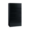 Hirsh Industries Lateral File Cabinet, 5 Letter/Legal/A4-Size File Drawers, Black, 30 x 18.62 x 67.62