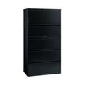 Hirsh Industries Lateral File Cabinet, 5 Letter/Legal/A4-Size File Drawers, Black, 30 x 18.62 x 67.62