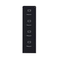 Hirsh Industries Vertical Letter File Cabinet, 4 Letter-Size File Drawers, Black, 15 x 22 x 52