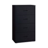 Hirsh Industries Combo File Cabinet, 5 Letter/Legal/A4-Size File Drawers, Black, 36 x 18.62 x 60