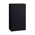 Hirsh Industries Combo File Cabinet, 5 Letter/Legal/A4-Size File Drawers, Black, 36 x 18.62 x 60