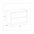 Hirsh Industries Lateral File Cabinet, 2 Letter/Legal/A4-Size File Drawers, Black, 30 x 18.62 x 28