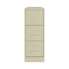 Hirsh Industries Vertical Letter File Cabinet, 3 Letter-Size File Drawers, Putty, 15 x 22 x 40.19