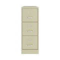 Hirsh Industries Vertical Letter File Cabinet, 3 Letter-Size File Drawers, Putty, 15 x 22 x 40.19