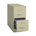 Hirsh Industries Vertical Letter File Cabinet, 2 Letter-Size File Drawers, Putty, 15 x 26.5 x 28.37
