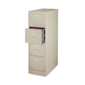 Hirsh Industries Vertical Letter File Cabinet, 4 Letter-Size File Drawers, Putty, 15 x 26.5 x 52