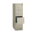 Hirsh Industries Vertical Letter File Cabinet, 4 Letter-Size File Drawers, Putty, 15 x 26.5 x 52