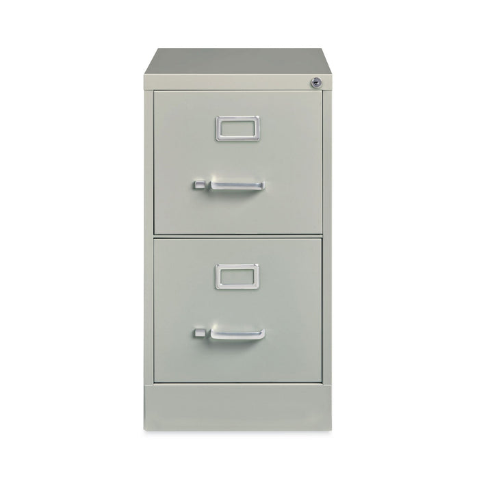 Hirsh Industries Vertical Letter File Cabinet, 2 Letter-Size File Drawers, Light Gray, 15 x 22 x 28.37