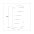 Hirsh Industries Lateral File Cabinet, 5 Letter/Legal/A4-Size File Drawers, Putty, 30 x 18.62 x 67.62
