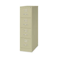 Hirsh Industries Vertical Letter File Cabinet, 4 Letter-Size File Drawers, Putty, 15 x 26.5 x 52